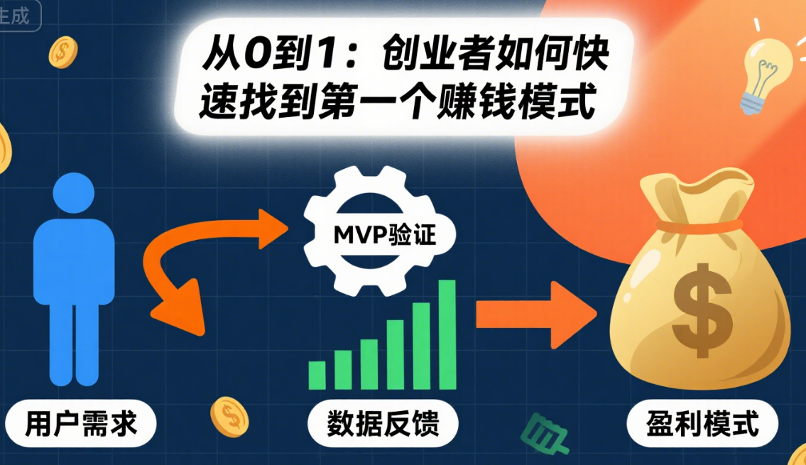 从0到1：创业者如何快速找到第一个赚钱模式