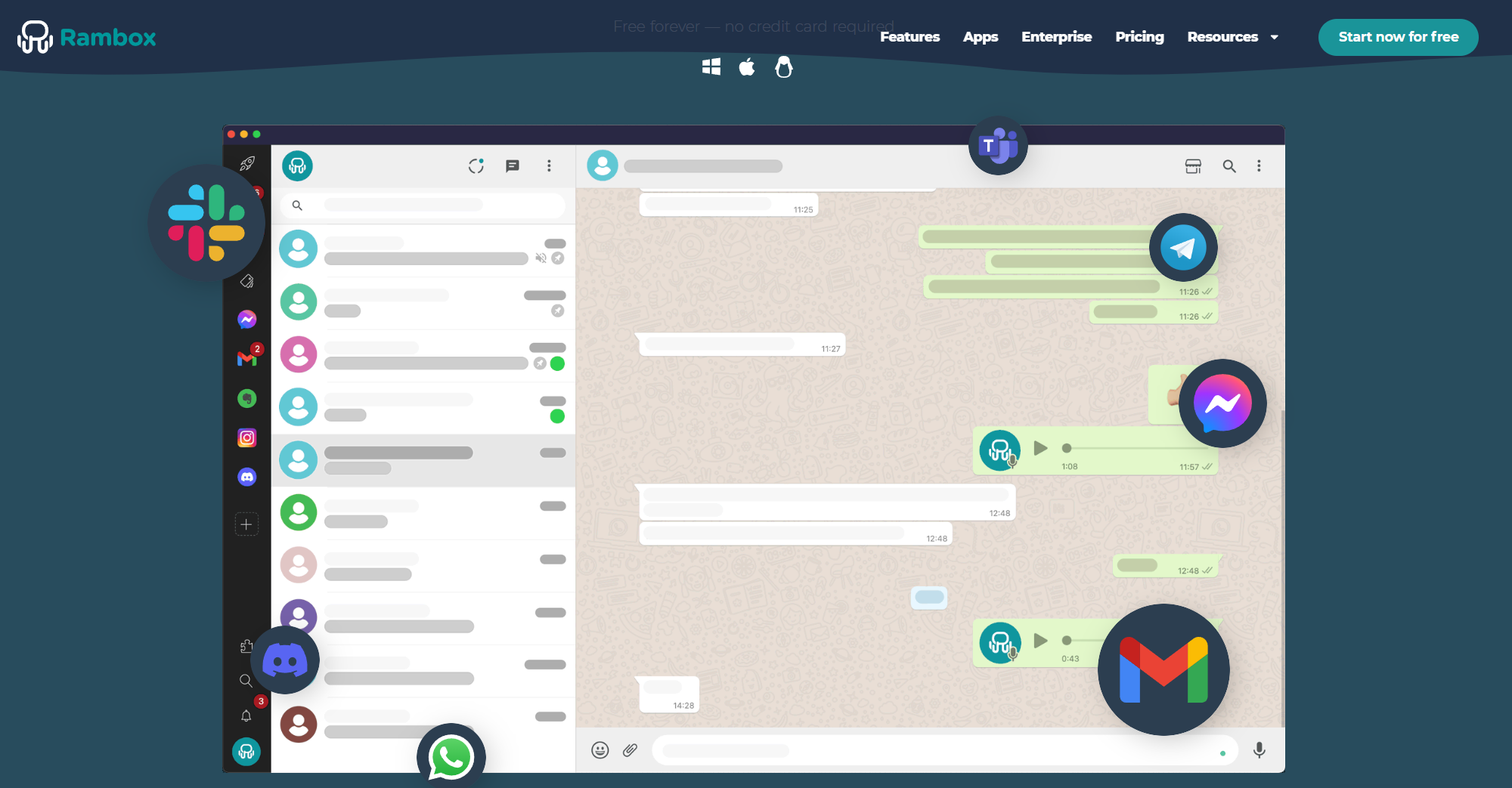 Rambox - 一站式整合多个消息和工作服务的桌面管理工具