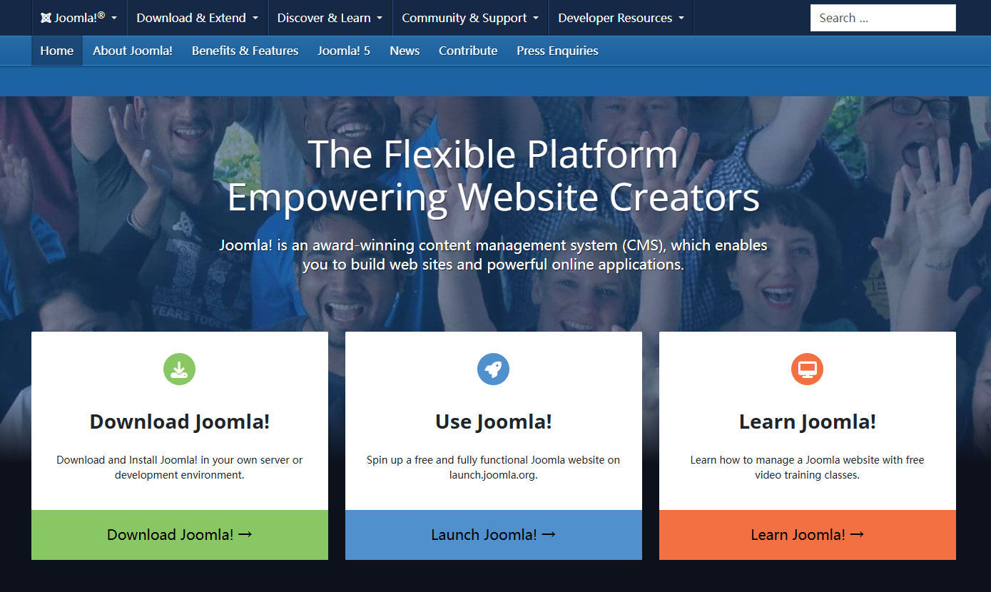 Joomla! —— 全球活跃的开源内容管理系统，支持多语言、多扩展，快速搭建复杂网站的优选方案