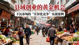 县域创业的黄金机会：下沉市场的 “差异化竞争” 实战案例