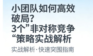 小团队如何高效破局？3个“非对称竞争”策略实战解析