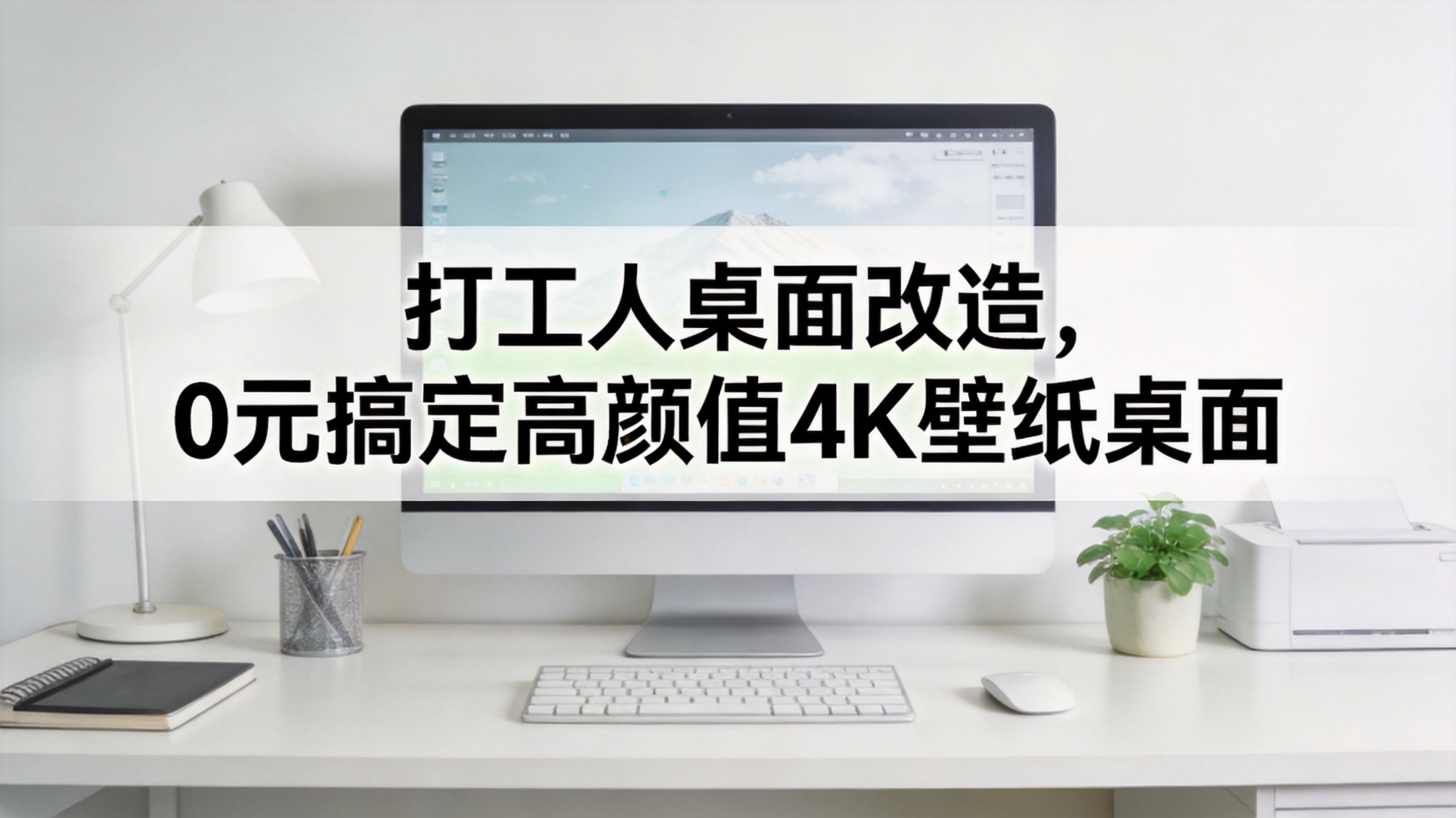 打工人桌面改造，0 元搞定高颜值 4K 壁纸桌面｜CodaYun